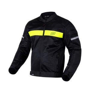 CHAQUETA OZONE DART NEGRA Y FLUOR