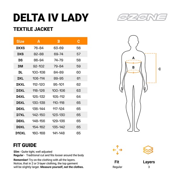 CHAQUETA OZONE DELTA IV LADY NEGRA