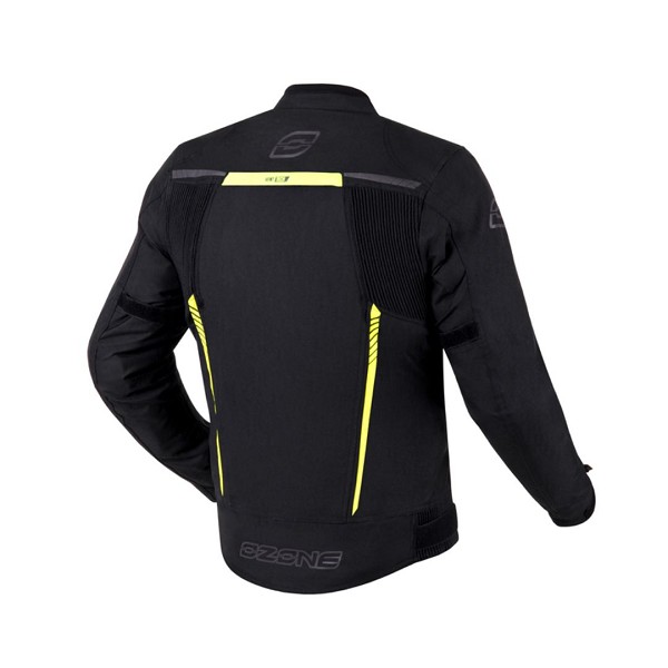 CHAQUETA OZONE DELTA IV NEGRA Y FLUOR