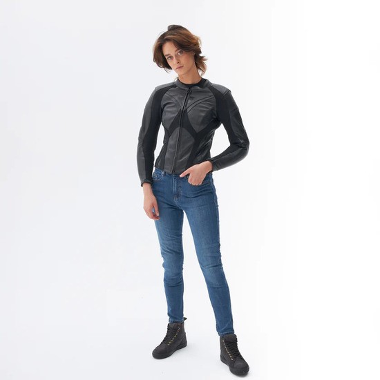 CHAQUETA REBELHORN DE CUERO REBEL LADY NEGRA