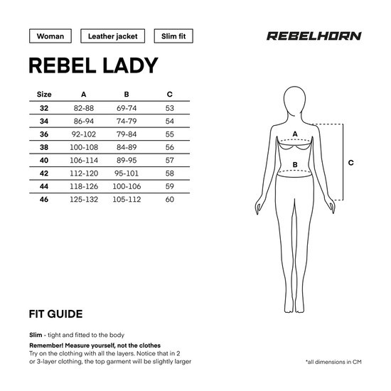 CHAQUETA REBELHORN DE CUERO REBEL LADY NEGRA