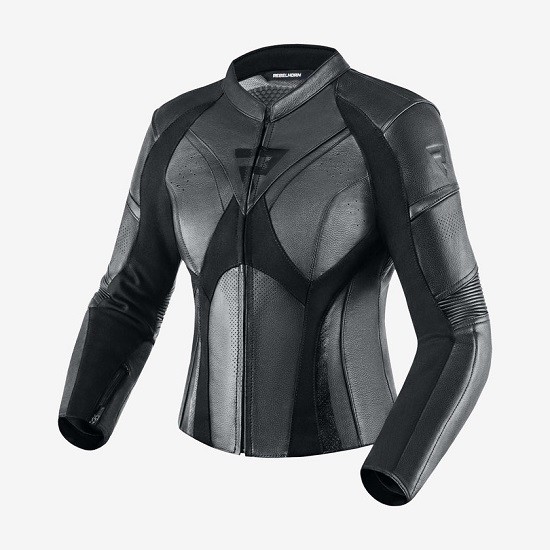 CHAQUETA REBELHORN DE CUERO REBEL LADY NEGRA