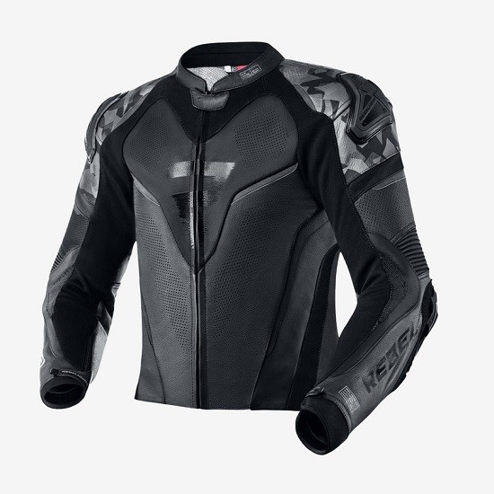 CHAQUETA REBELHORN DE CUERO REBELDE NEGRA