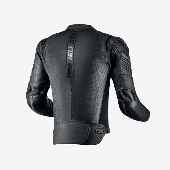 CHAQUETA REBELHORN DE CUERO VANDALICO NEGRA