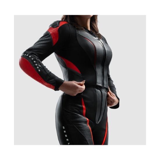 CHAQUETA REBELHORN DIVA RS NEGRA Y ROJA