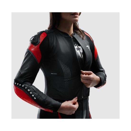CHAQUETA REBELHORN DIVA RS NEGRA Y ROJA