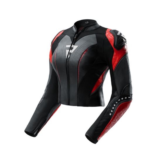 CHAQUETA REBELHORN DIVA RS NEGRA Y ROJA