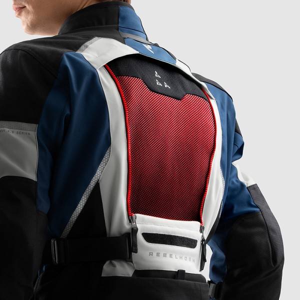 CHAQUETA REBELHORN HARDY 3.0 AZUL, GRIS Y ROJA