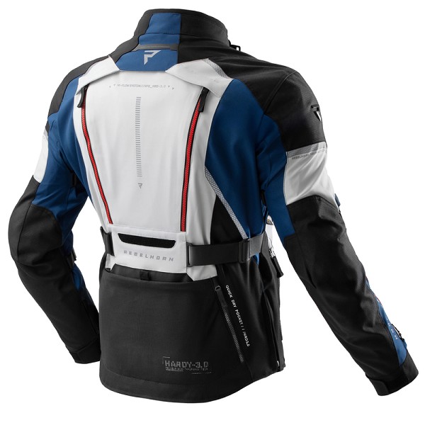 CHAQUETA REBELHORN HARDY 3.0 AZUL, GRIS Y ROJA