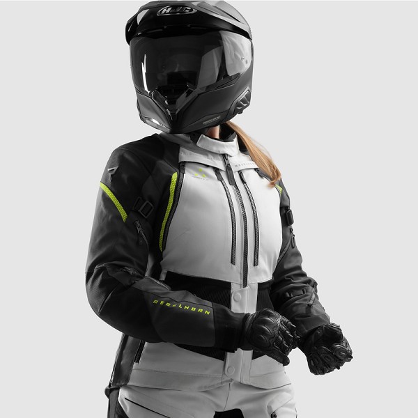 CHAQUETA REBELHORN HARDY 3.0 CHICA NEGRA, GRIS Y AMARILLO