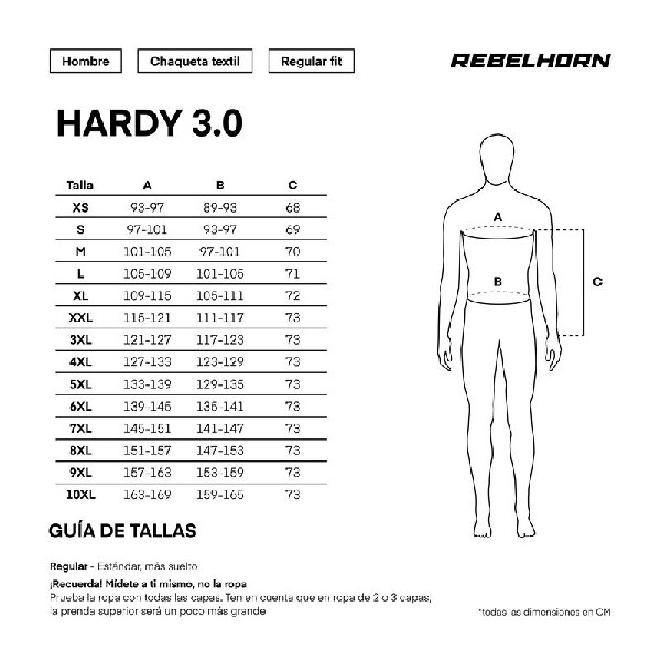 CHAQUETA REBELHORN HARDY 3.0 NEGRA