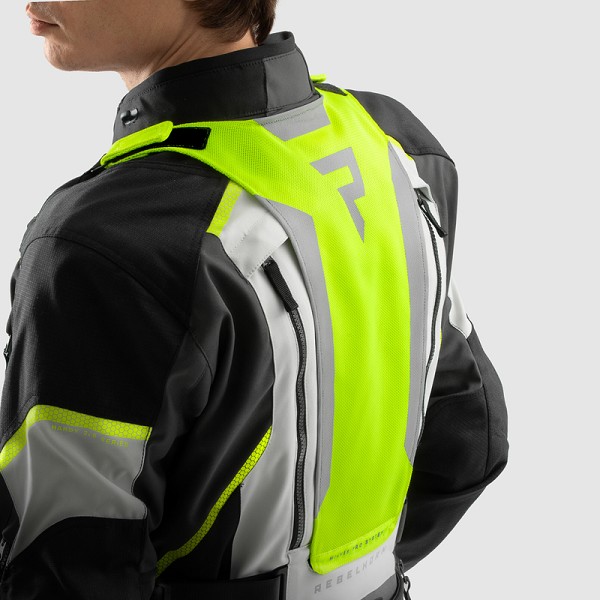 CHAQUETA REBELHORN HARDY 3.0 NEGRA, GRIS Y FLUOR