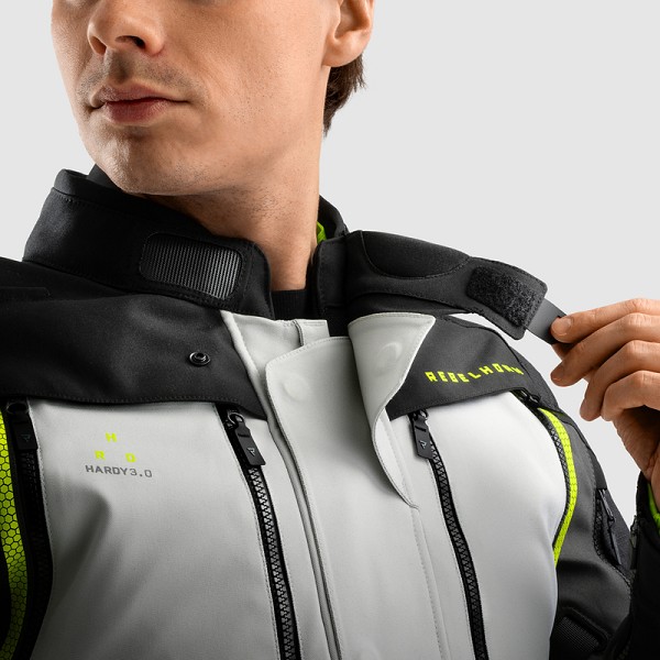 CHAQUETA REBELHORN HARDY 3.0 NEGRA, GRIS Y FLUOR