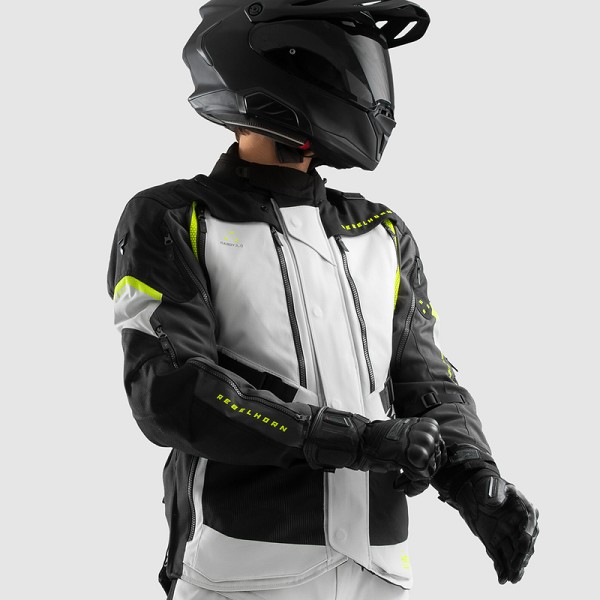 CHAQUETA REBELHORN HARDY 3.0 NEGRA, GRIS Y FLUOR