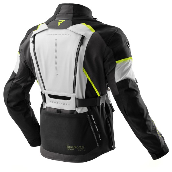 CHAQUETA REBELHORN HARDY 3.0 NEGRA, GRIS Y FLUOR