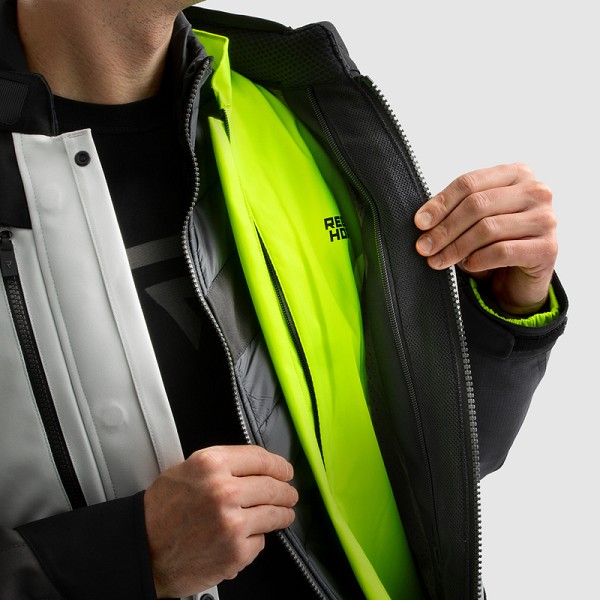 CHAQUETA REBELHORN HARDY 3.0 NEGRA, GRIS Y FLUOR