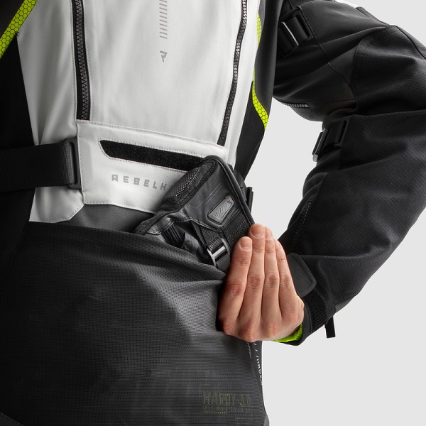CHAQUETA REBELHORN HARDY 3.0 NEGRA, GRIS Y FLUOR
