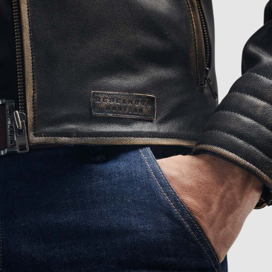 CHAQUETA REBELHORN HUNTER II MARRÓN VINTAGE DE CUERO
