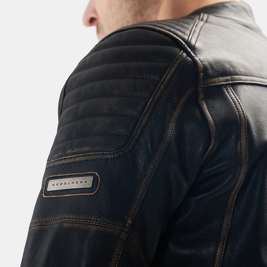 CHAQUETA REBELHORN HUNTER II MARRÓN VINTAGE DE CUERO