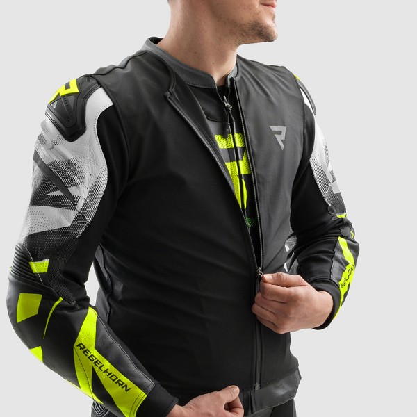 CHAQUETA REBELHORN INFERNO NEGRA, BLANCA Y FLUOR