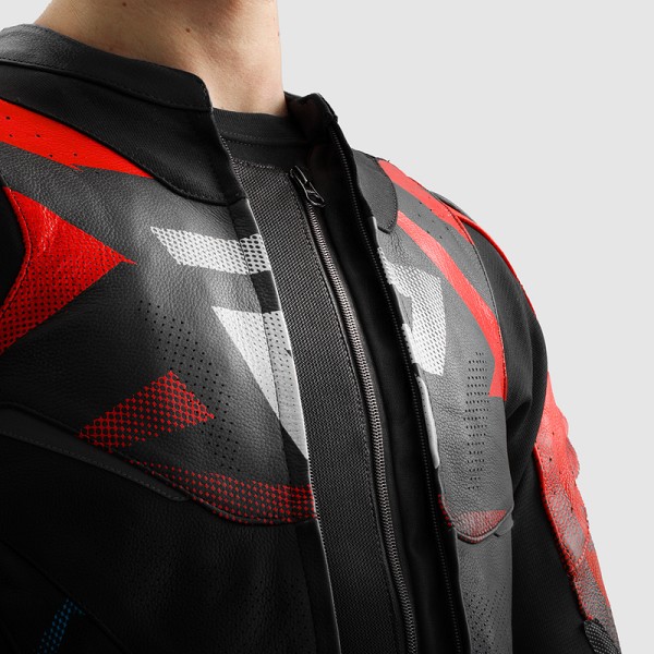 CHAQUETA REBELHORN INFERNO NEGRA, ROJA Y AZUL