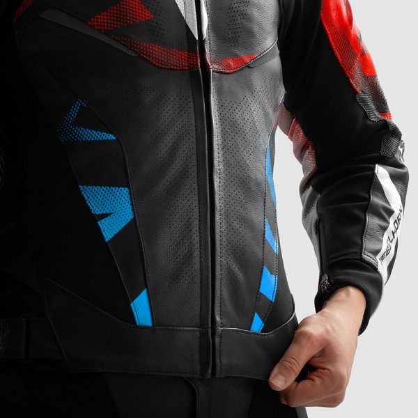 CHAQUETA REBELHORN INFERNO NEGRA, ROJA Y AZUL