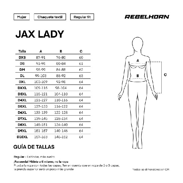 CHAQUETA REBELHORN JAX LADY NEGRA
