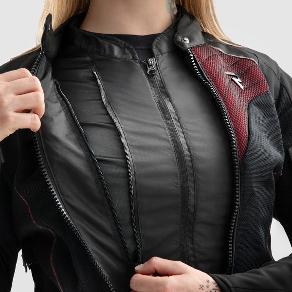 CHAQUETA REBELHORN JAX LADY NEGRA Y ROJA