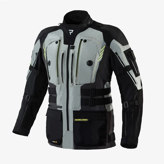 CHAQUETA REBELHORN PATROL GRIS, NEGRA Y AMARILLO FLUO