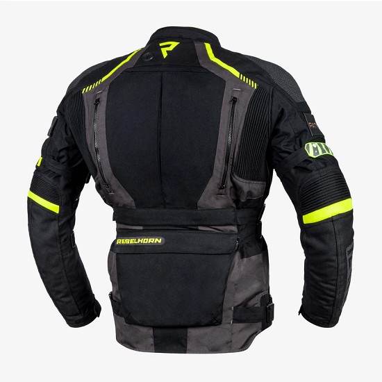 CHAQUETA REBELHORN PATROL NEGRA Y AMARILLO FLUO