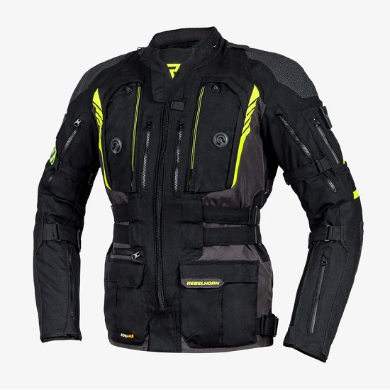 CHAQUETA REBELHORN PATROL NEGRA Y AMARILLO FLUO