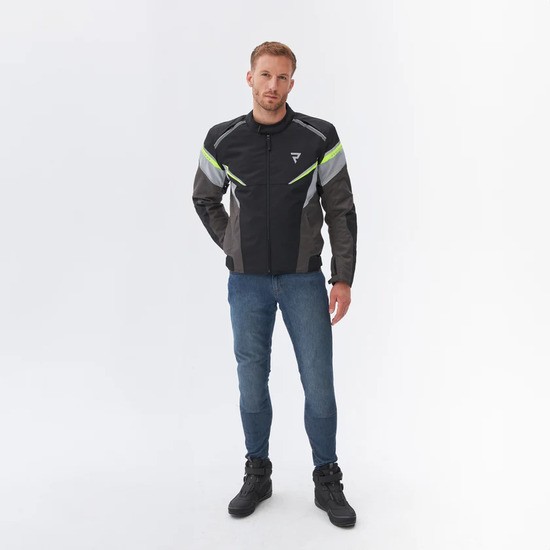 CHAQUETA REBELHORN SPARK NEGRA, GRIS Y AMARILLO FLUO