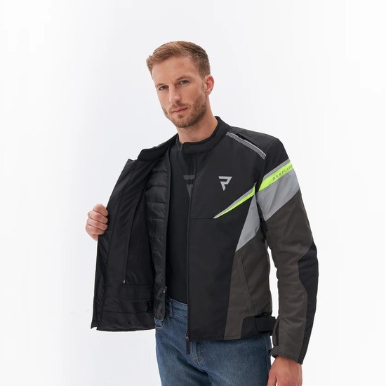 CHAQUETA REBELHORN SPARK NEGRA, GRIS Y AMARILLO FLUO