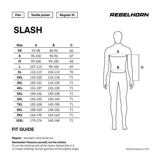 CHAQUETA REBELHORN TEXTIL SLASH NEGRA