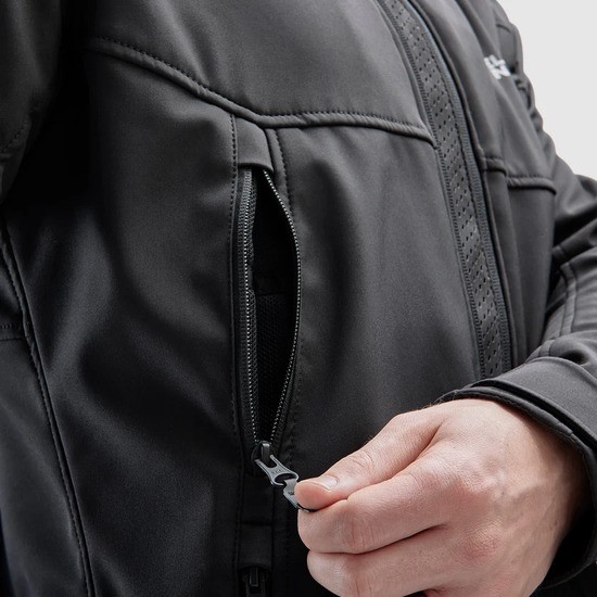 CHAQUETA REBELHORN TEXTIL SLASH NEGRA
