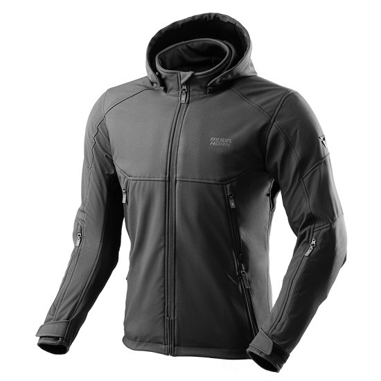 CHAQUETA REBELHORN TEXTIL SLASH NEGRA