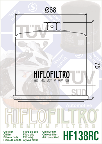 FILTRO ACEITE HF138RC