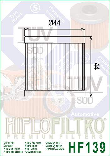FILTRO ACEITE HF139