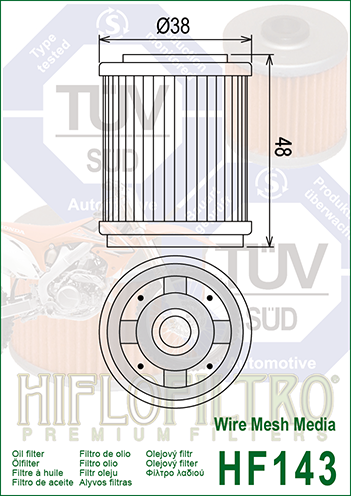 FILTRO ACEITE HF143