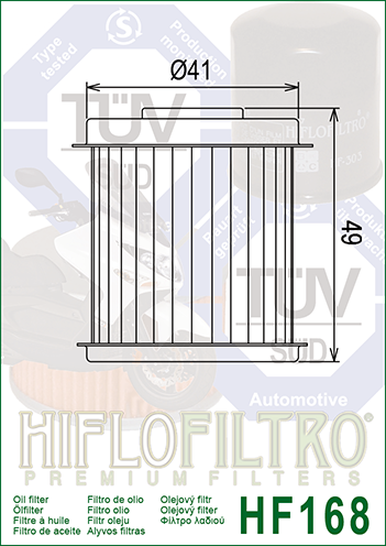 FILTRO ACEITE HF168