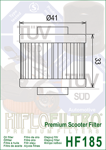 FILTRO ACEITE HF185