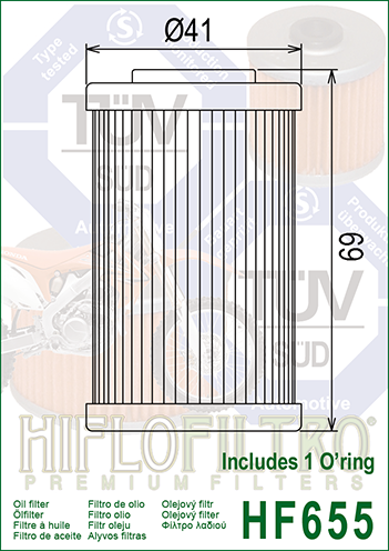 FILTRO ACEITE HF655