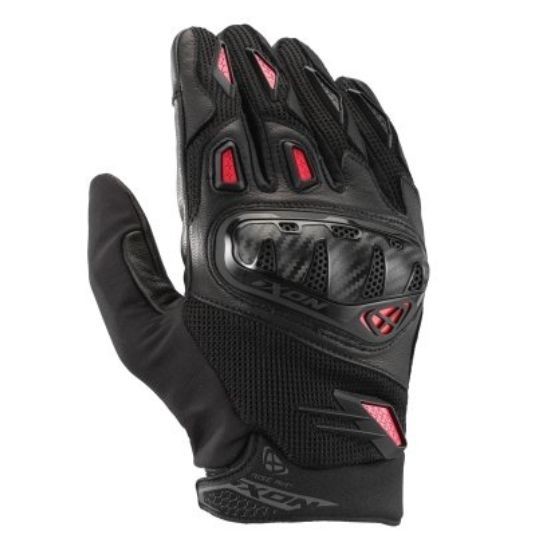 GUANTE IXON RISE AIR 2 NEGRO Y ROJO
