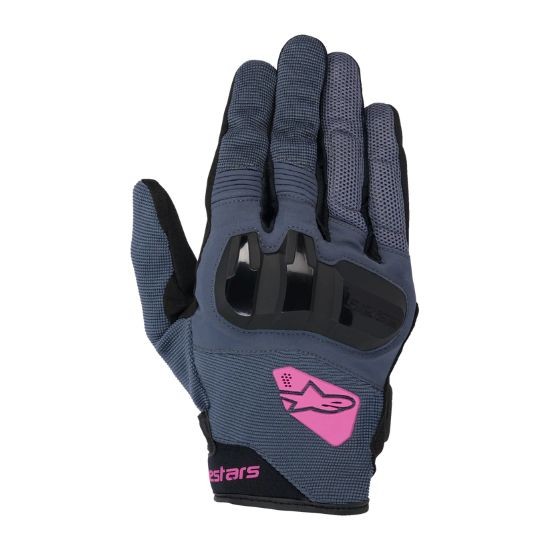 GUANTES ALPINESTARS CHROME V2 MUJER ASFALTO, NEGRO Y VIOLETA
