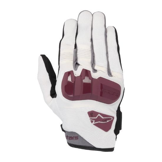 GUANTES ALPINESTARS CHROME V2 MUJER BLANCO Y BURGUNDY