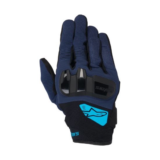 GUANTES ALPINESTARS CHROME V2 NEGRO Y AZUL