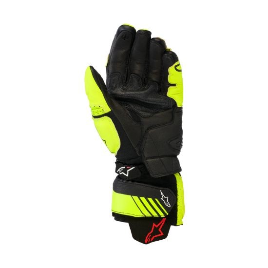 GUANTES ALPINESTARS DE CUERO GP PLUS R V3 AMARILLO FLUO Y NEGRO