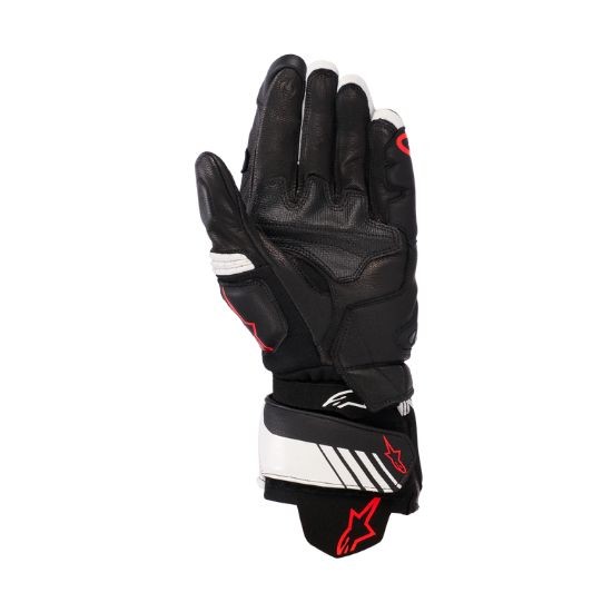 GUANTES ALPINESTARS DE CUERO GP PLUS R V3 NEGRO, BLANCO Y ROJO FLUOR
