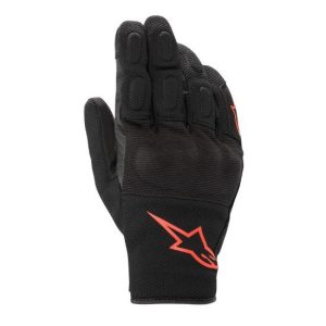 GUANTES ALPINESTARS S-MAX DRYSTAR NEGRO Y ROJO