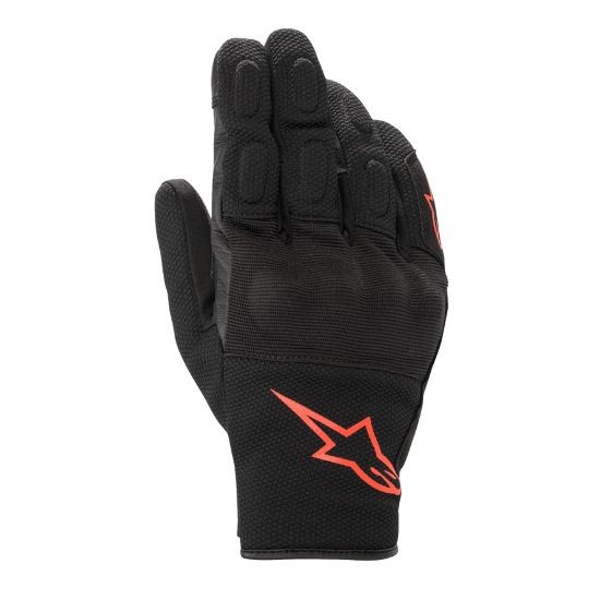 GUANTES ALPINESTARS S-MAX DRYSTAR NEGRO Y ROJO